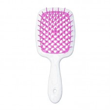 Janeke Продувная широкая расческа для укладки волос и сушки феном Superbrush Plus Hollow Comb серая
