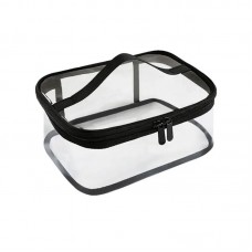 Косметичка-органайзер Beauty Case на молнии с ручкой дорожный несесер прозрачная, 24х20х10 см