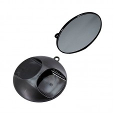 Парикмахерское зеркало для клиента YB-508 заднего вида круглое одностороннее большое 27 см черное