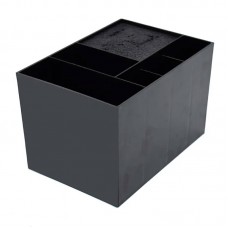 Подставка для парикмахерских инструментов пластиковая 5 секций черная.