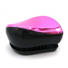 Расческа для волос Tangle Teezer Compact глянцевая черно-розовая