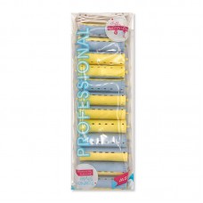 Бігуди-каклюшки Professional 22x91 мм довгі набір 12 шт блакитно-жовті