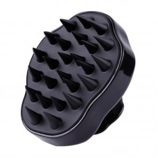 Щетка-массажёр для мытья кожи головы полимерная с силиконовыми зубчиками D2