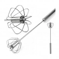 Венчик для смешивания полуавтоматический металлический 35 см (HS 26666)