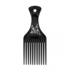 Расческа Professional Afro Hair Picker пластиковая черная термостойкая 155 мм 35039