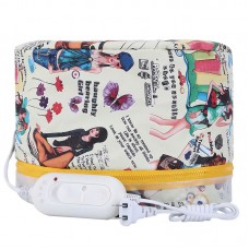 Електрична вінілова термошапка (сушуар) для масок, ламінування та лікування волосся (біла з дівчинкою).