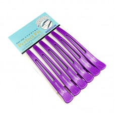 Парикмахерские клипсы-зажимы для волос CREATE ION "утка" плоские пластик/металл 11 см фиолетовые