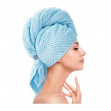 Полотенце-тюрбан чалма для сушки волос из пушистой микрофибры Premium D-5.
