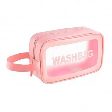Косметичка органайзер Beauty Case на молнии с ручкой дорожный несесер розовый размер М 25х10х15 см