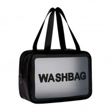 Косметичка органайзер Beauty Case на молнии с ручкой дорожный несесер черный размер L 30x13x21 см