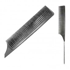Расческа для вуального мелирования с металлическим хвостиком-шпикулем однорядная, 26 см