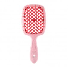 Продувная широкая расческа Janeke для укладки волос и сушки феном Superbrush Plus Hollow Comb пыльная роза