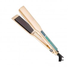 Професійна праска для волосся Hair Touch з титановими пластинами та сенсорним екраном для кератину 230С золота.