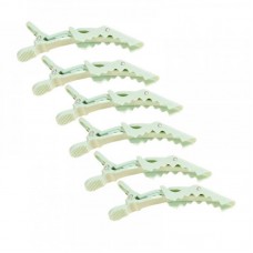 Зажим для волос пластиковый крокодил, упаковка 6 шт.