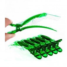 Затискач для волосся пластиковий крокодил, упаковка 6 шт.