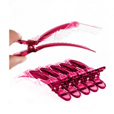 Зажим для волос пластиковый крокодил, упаковка 6 шт.