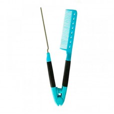Парикмахерская расческа-зажим для кератинового выпрямления пластиковая, термостойкая, с металлическим зажимом