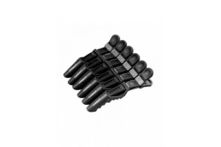 Зажимы-крокодилы TONI&amp;GUY пластиковые (упаковка 6 шт) черные