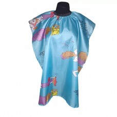 Перукарня накидка-пеньюар дитяча MyCosmetics, принт мультгероїв (розмір 116х71 см)