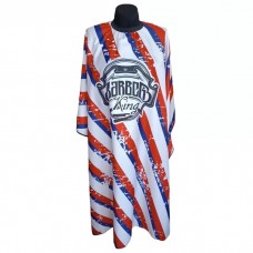 Перукарня накидка-пеньюар для клієнта Barber King антистатична поліестер, 140х160 см