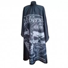 Перукарня накидка для клієнта Barber Shop антистатична поліестер, 140х160 см, чорний