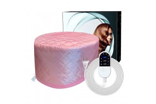 Електрична термошапка сушуар Happy Hair Lux Spa Cap для масок, ламінування та лікування волосся, рожева